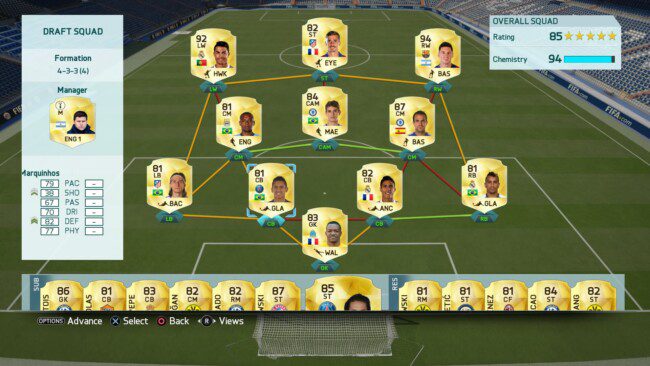 FIFA 16 FUT Draft Squad