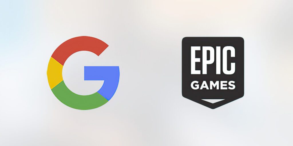 Google & Epic Games logos